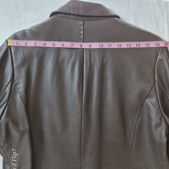 ​Sonoma Life + Style XL Brown Lambskin Leather Blazer Jacket - Soft & Classic - Picture 6 of 8